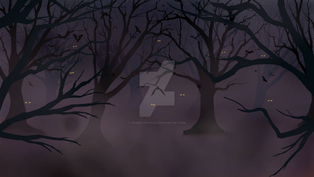 Spooky Forest (desktop background)