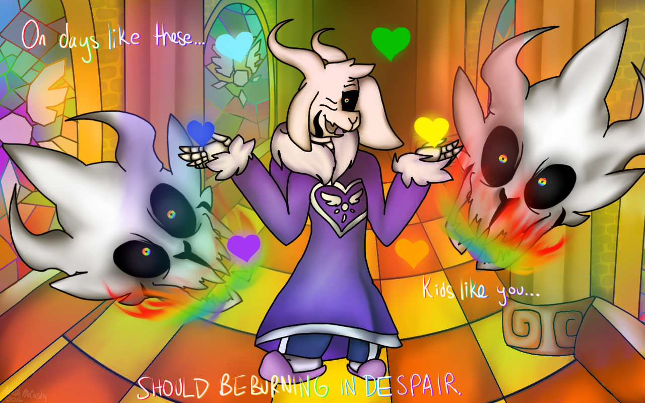 Undertale - Flowey and Asriel (Mode Fight B) by kellenkyo on