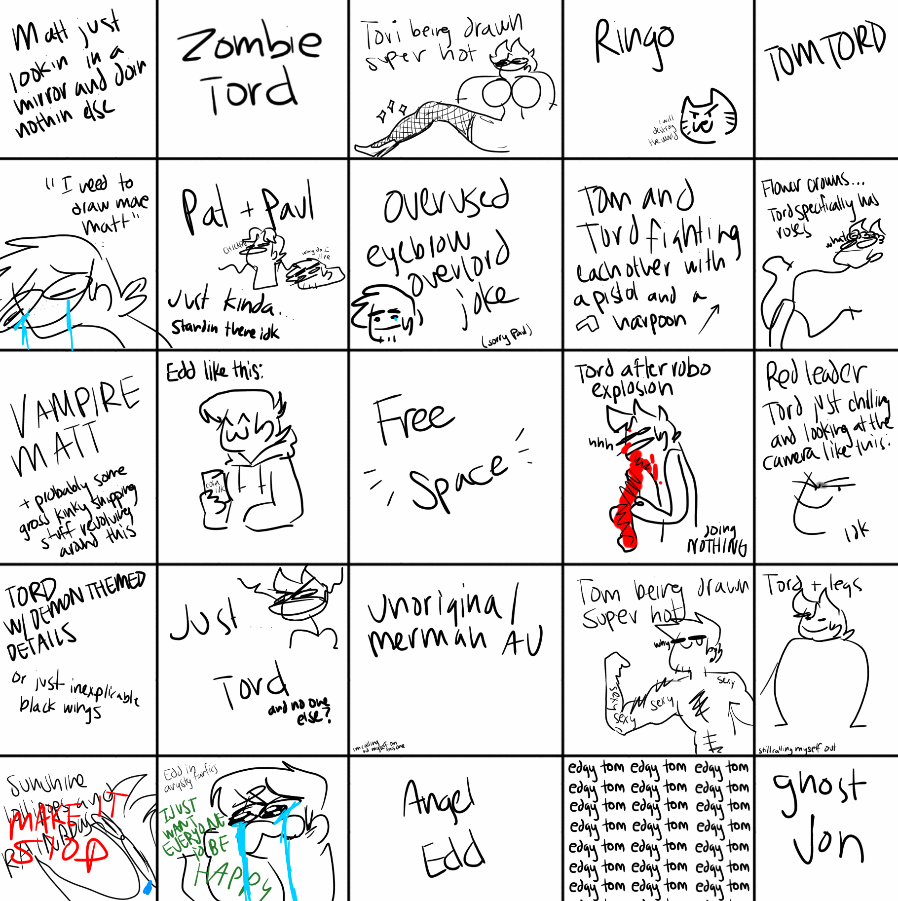 shitty eddsworld bingo