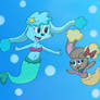 Going For A Swim (Gift Art for CartoonyPikachu)