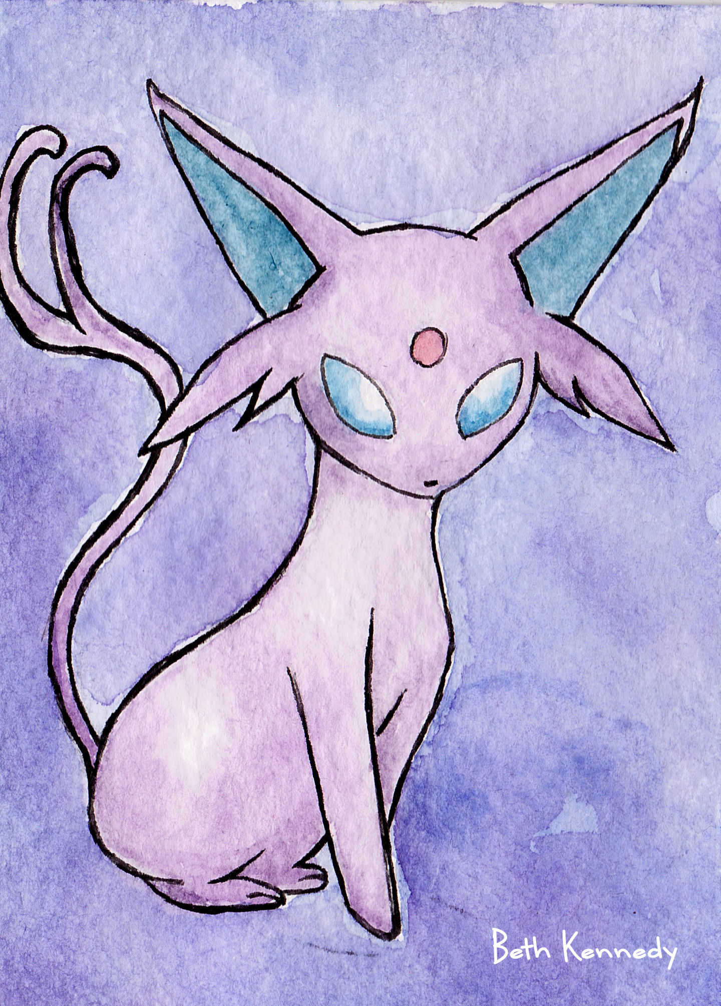 Pokemon Practice: Espeon ACEO *For Sale*