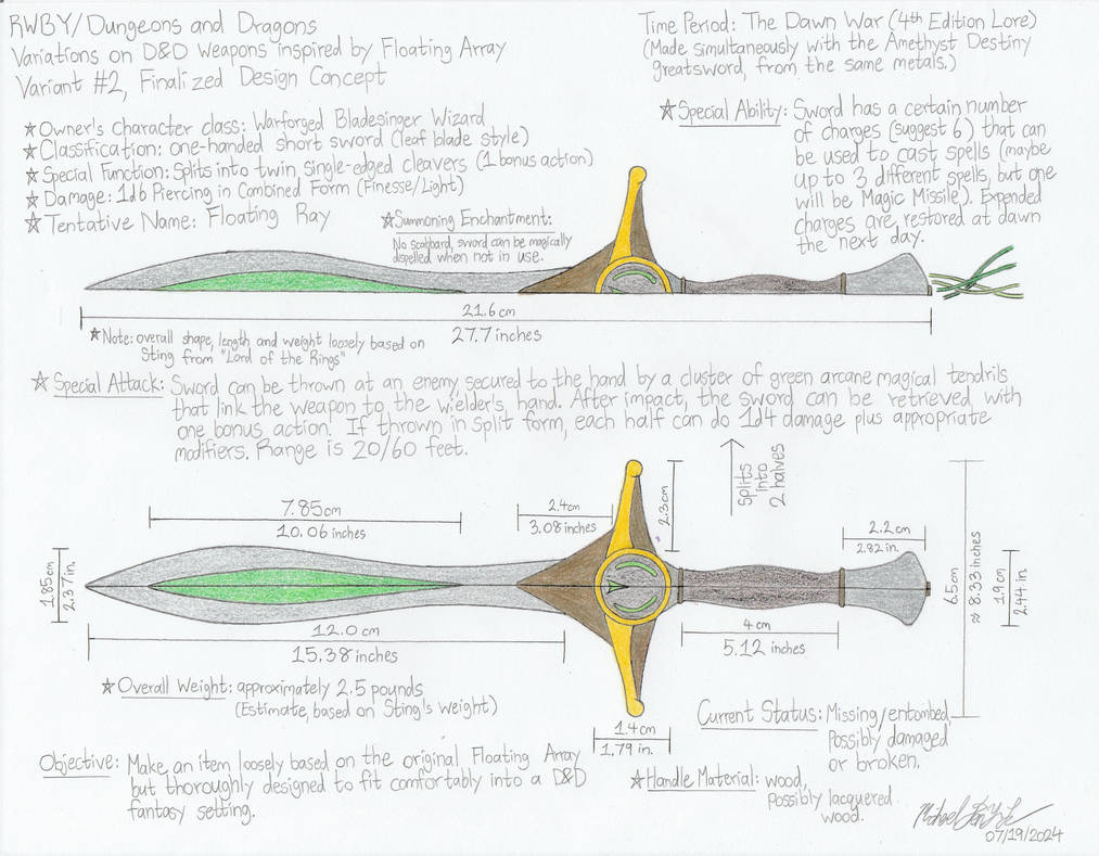 DND/RWBY: Weapon Concept Based on Floating Array by galaxy1701d on ...
