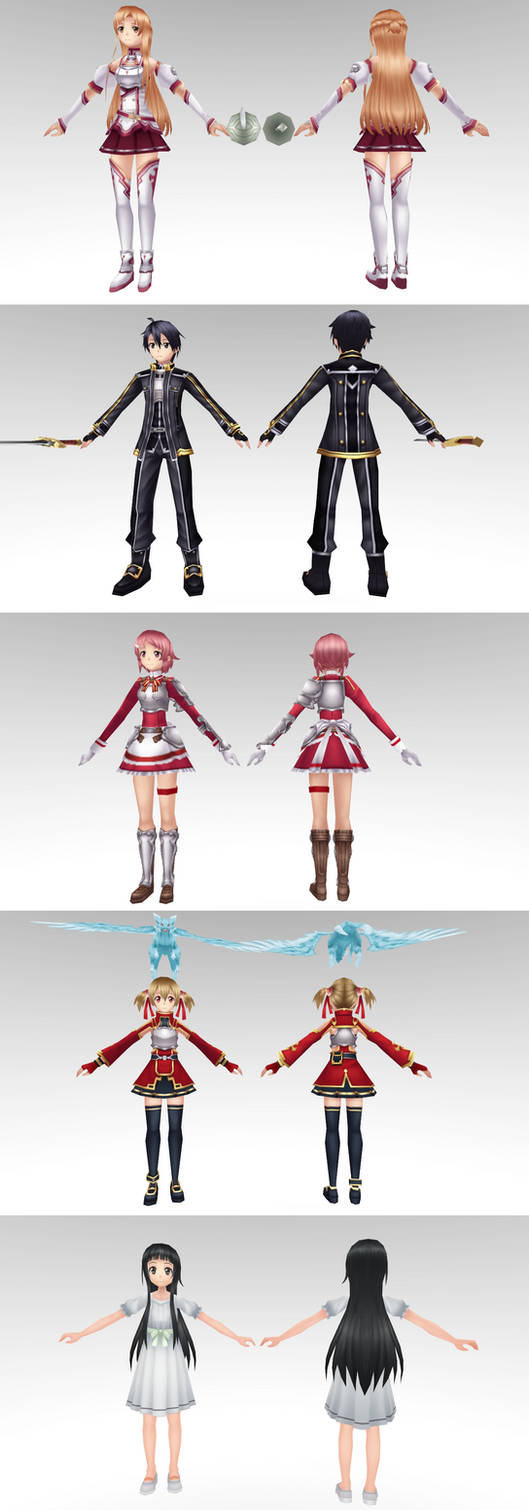 Sao Model Sword Art Online model pack 1 by ChocoKobato on DeviantArt