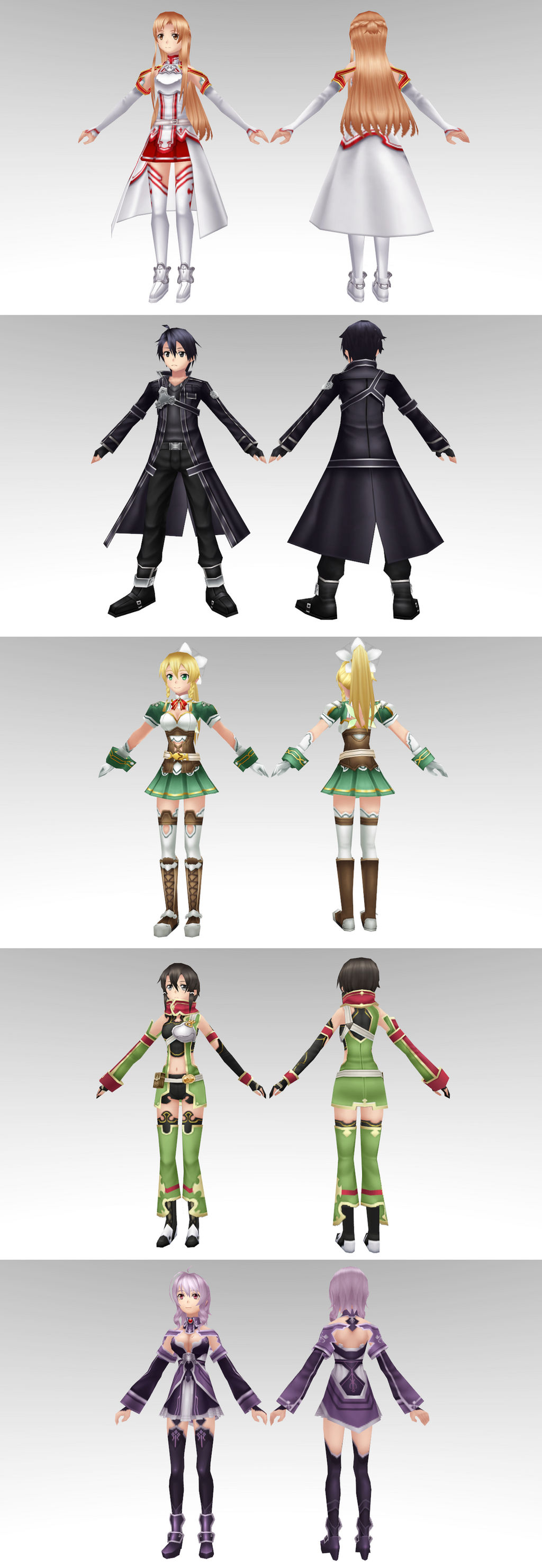 Sao Model Sword Art Online model pack 2 by ChocoKobato on DeviantArt