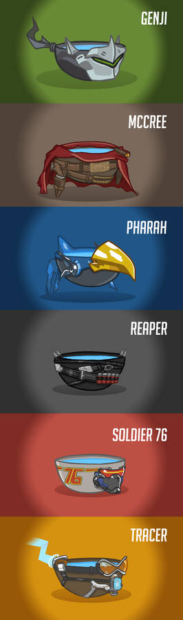 Overwatch heroes as lukewarm bowls of water