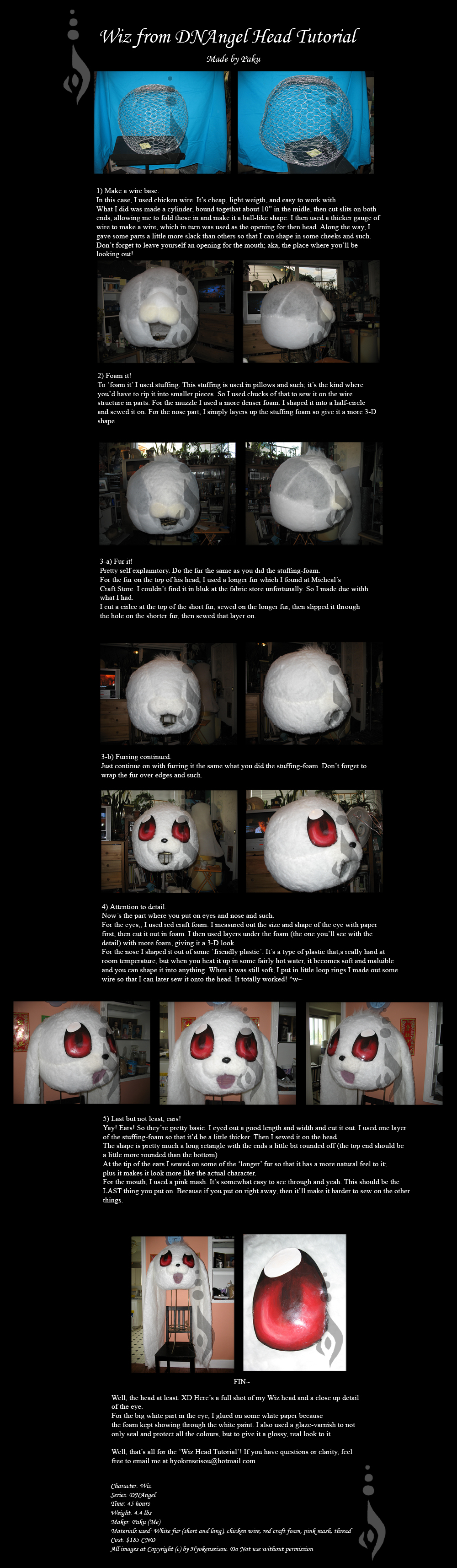 Wiz Head Tutorial by Hyokenseisou-Cosplay