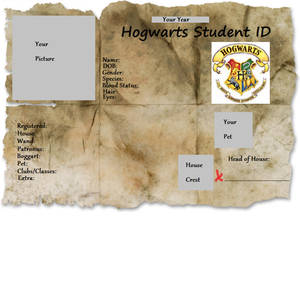 My Original Hogwarts ID Template