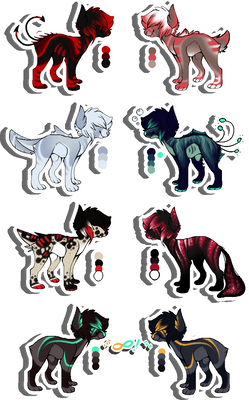 [2 and 6 OPEN!] Unnatural Canine Creatures SET 1