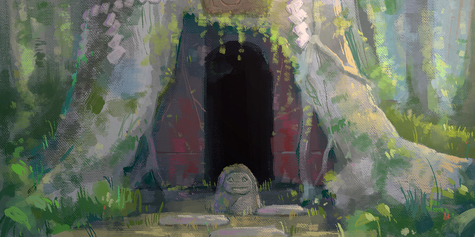 redesign ghost town's entrance (spirited away)
