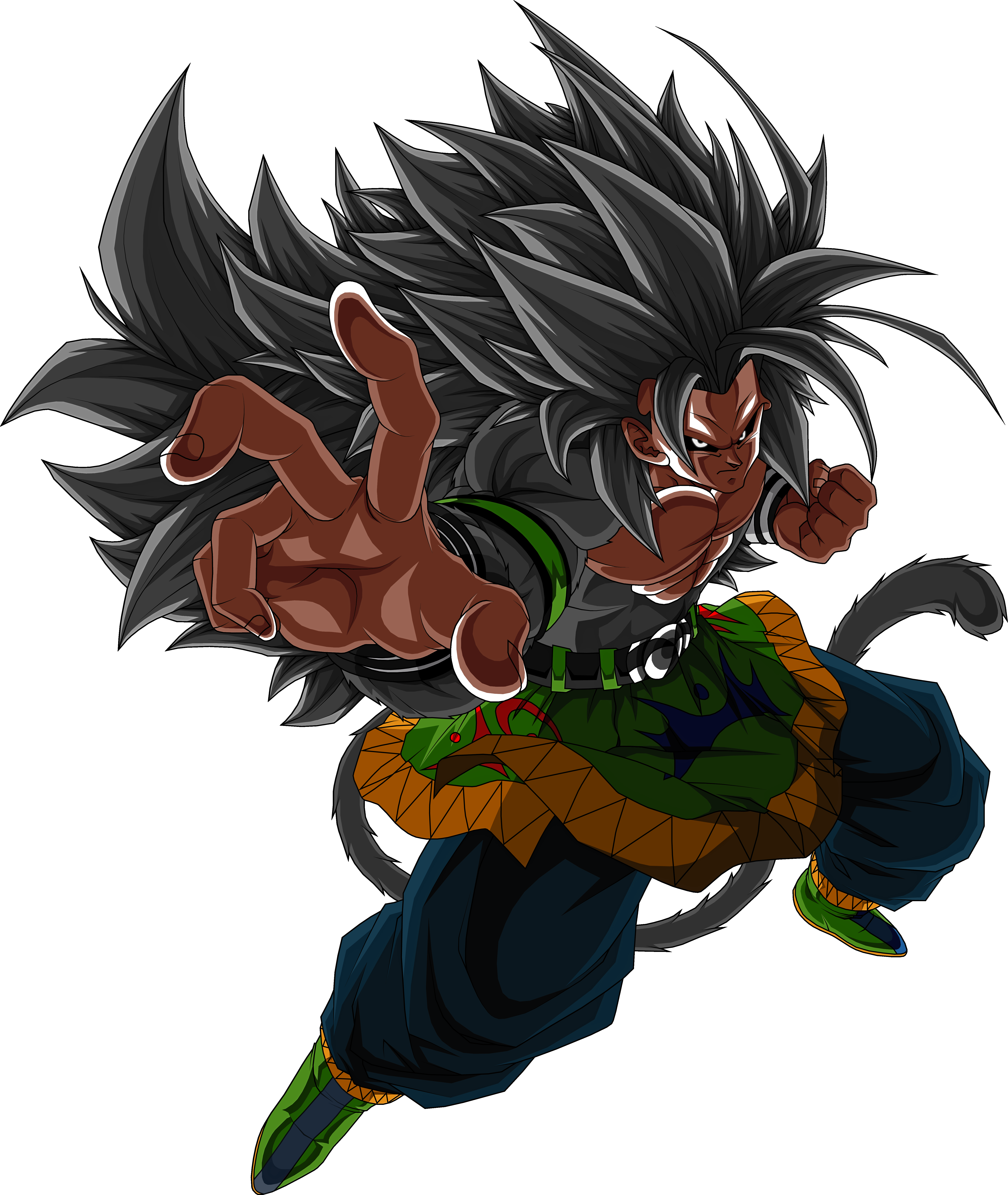 SSJ5 Xeno Goku Render by MohaSetif on DeviantArt