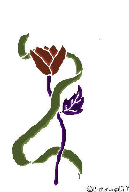Inverted Rose Pattern Blue rose-inverted by brokenwings101 on DeviantArt