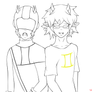 Homestuck- Mituna and Sollux(Lineart)