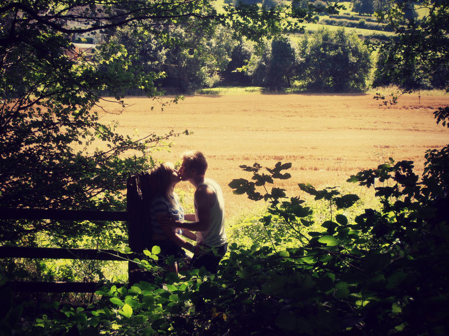 #Kiss by a gate