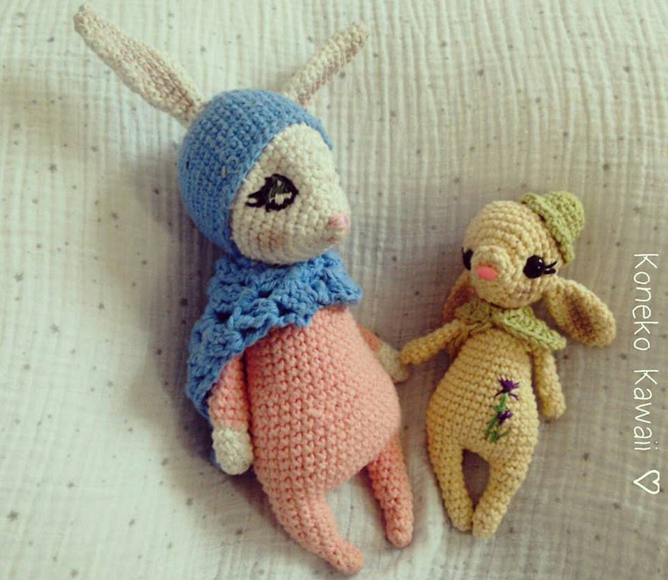 Sweet Pea and Miss Rabbit by konekocrochet on DeviantArt