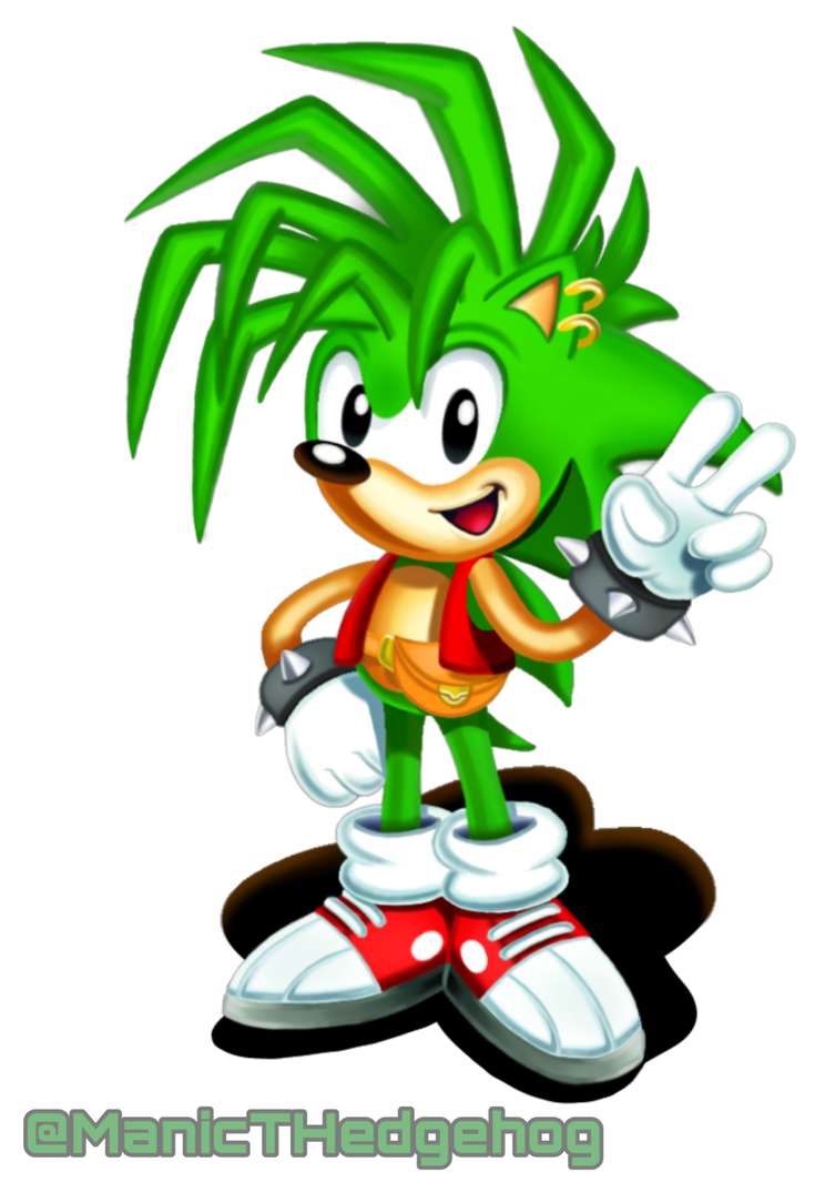 Manic The Hedgehog in Japanese Art Style by ManicTHedgehog on DeviantArt