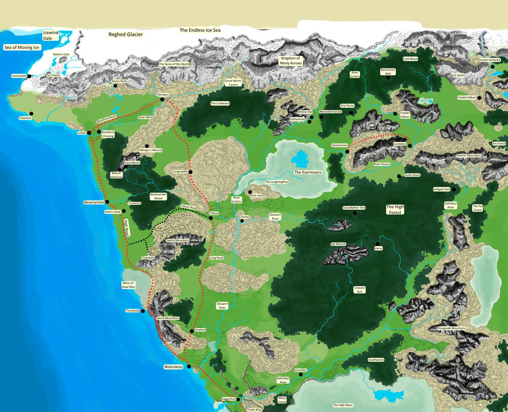 Swordcoast map - Complete by ZombieStoner on DeviantArt