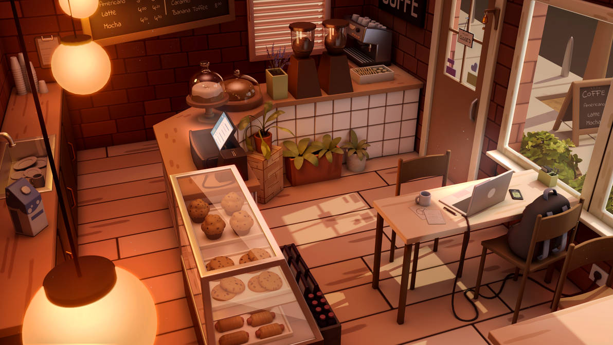 Cafe Blue Deviantart cafe by natylumi on DeviantArt