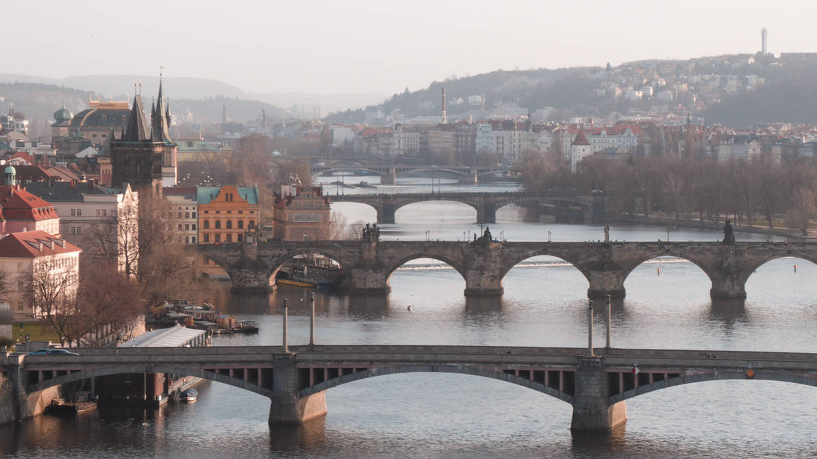 Prague bridges today by TOneil