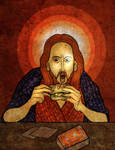 Christ with Sandwich by The-Mirrorball-Man