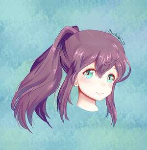 Purple Haired Anime Girl