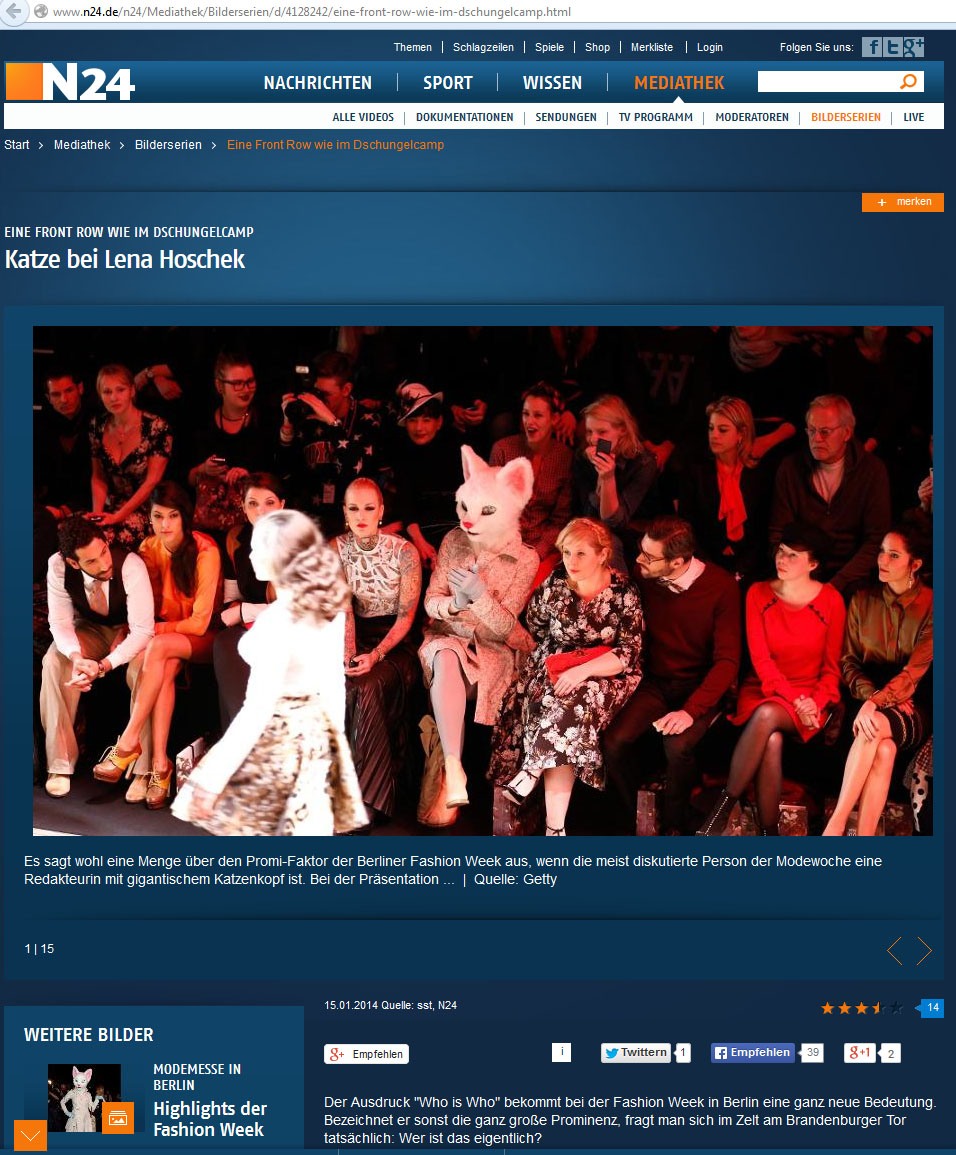 News Television N24 about Tushette at fashionshow