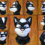 Scath Schattenklaue - Partial fursuit wolf head