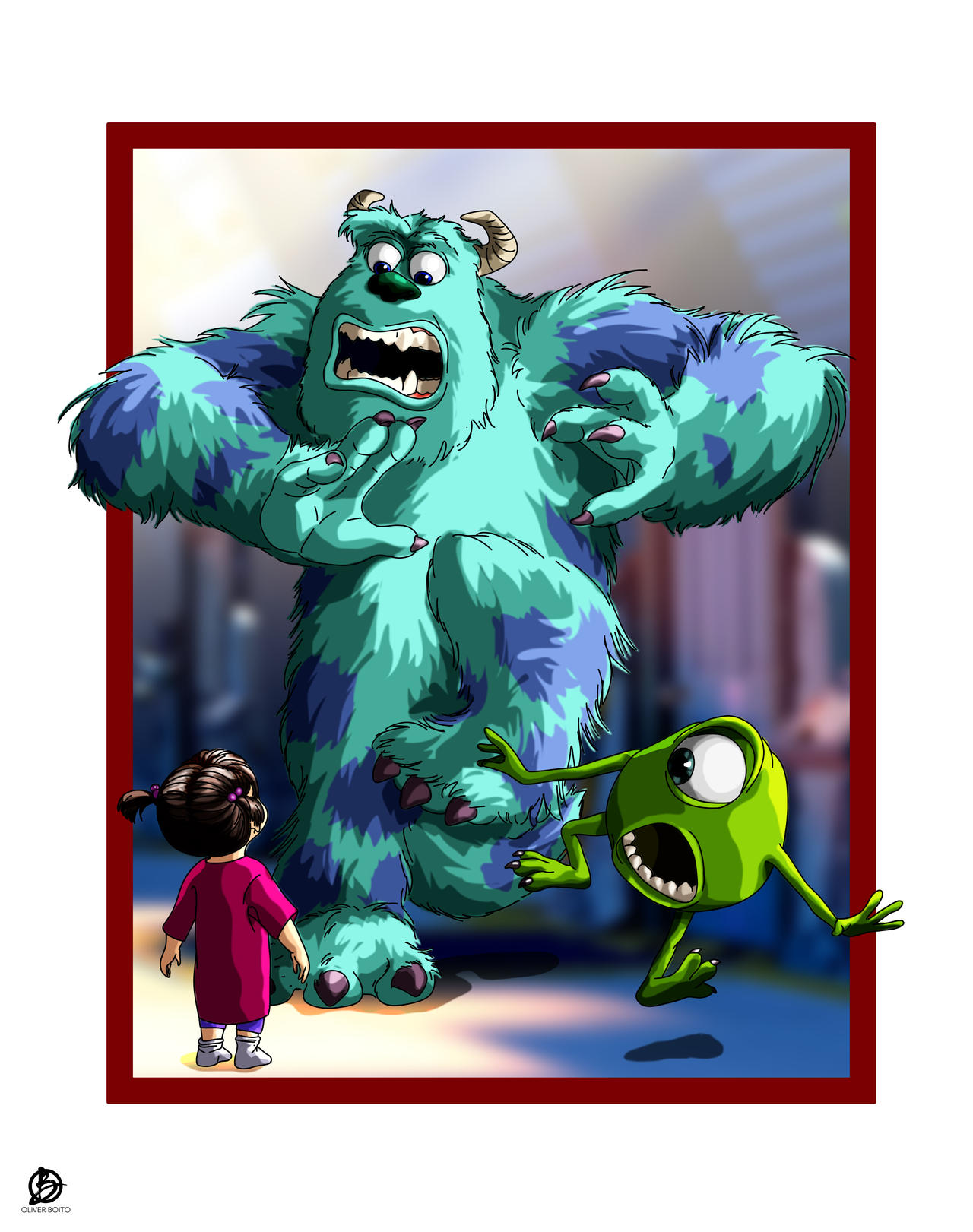 Monsters Inc Illustration - Disney Pixar by Orb78 on DeviantArt