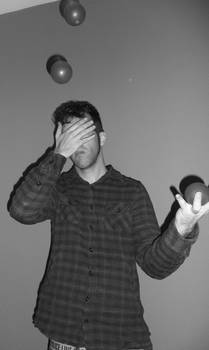 blindfolded juggling