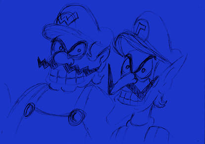 Sketch Wario and Waluigi