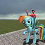 Scout and Rainbow Dash