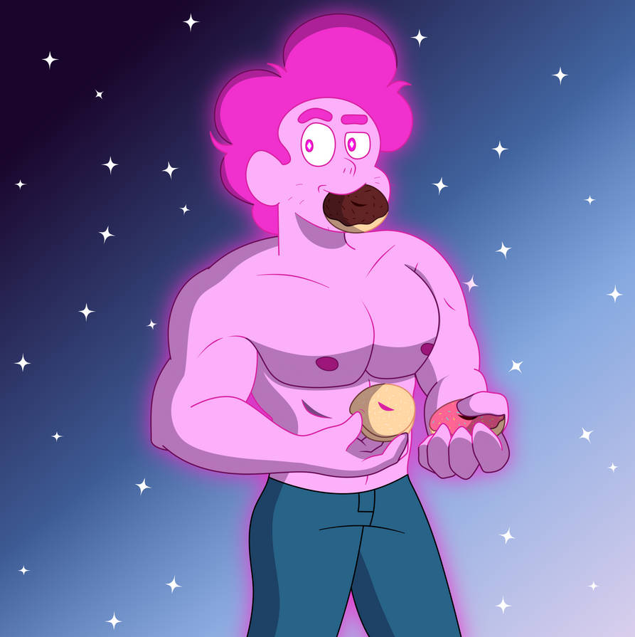 Pink Steven Render Pink Steven Eating Fanart Shirtless by ECMatias on DeviantArt