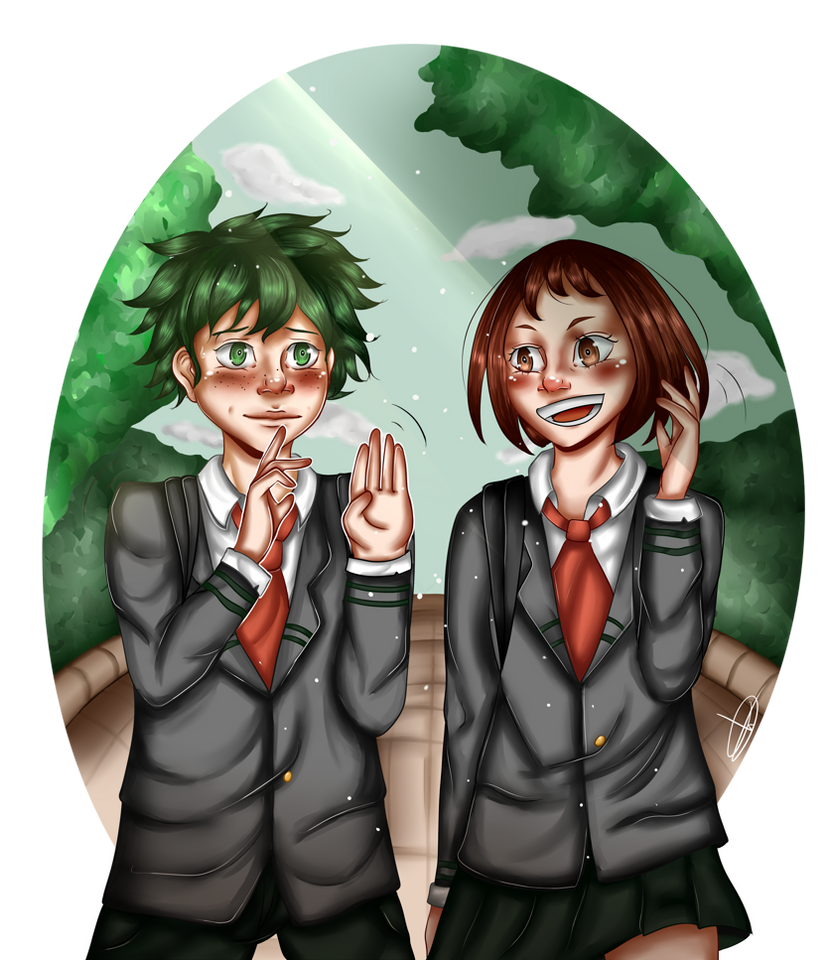 Deku and Uraraka (Boku no hero academia) by pvdin on DeviantArt