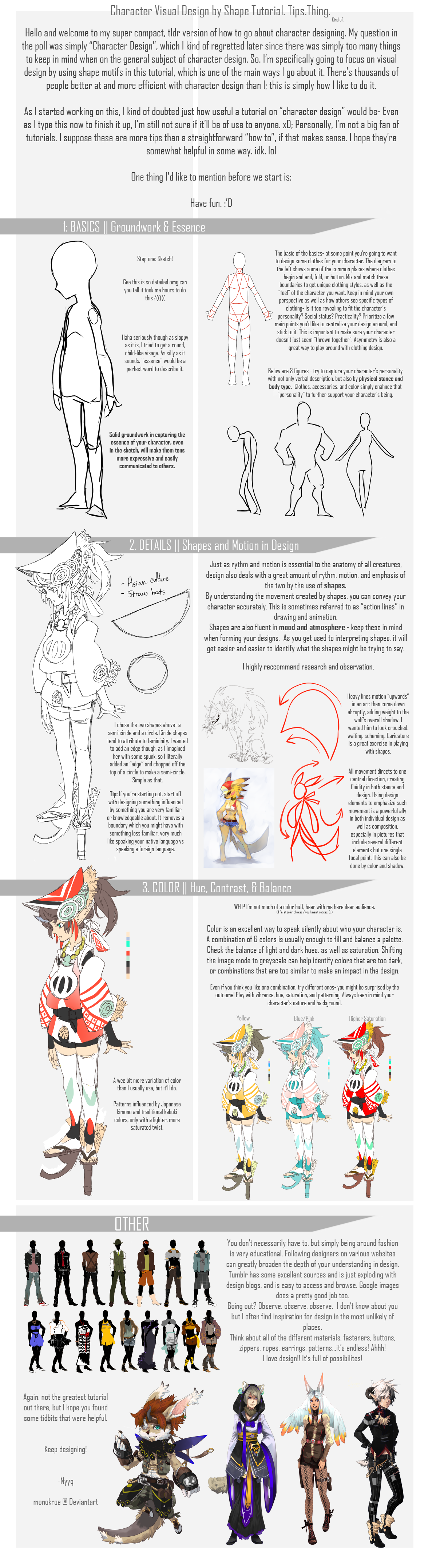 Basic Character Design By Shape By Monokroe On DeviantArt