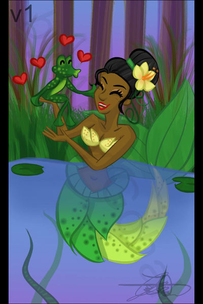 Tiana as a mermaid!! V1 