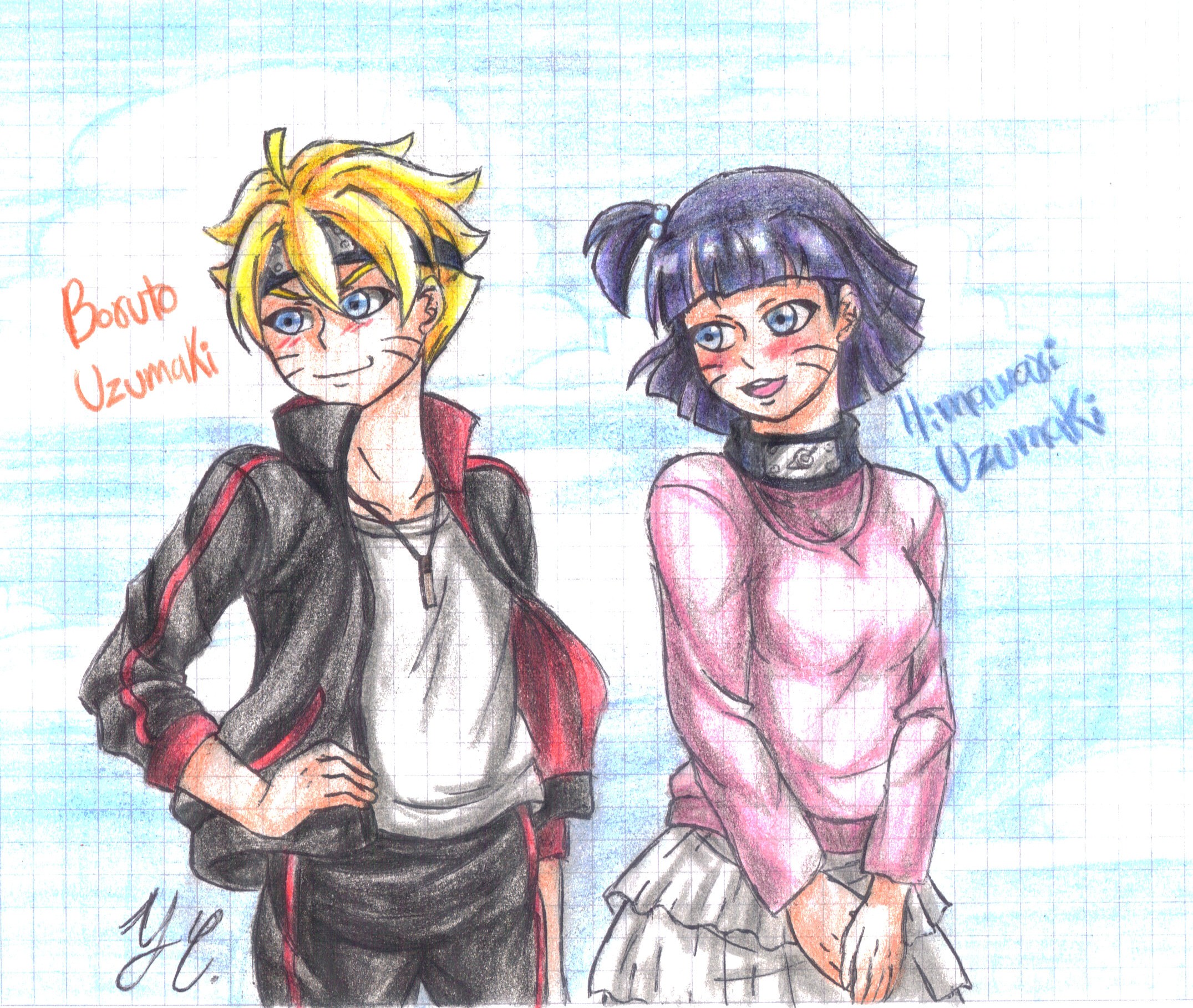 Boruto And Himawari Uzumaki By Yuukichibi13 On Deviantart