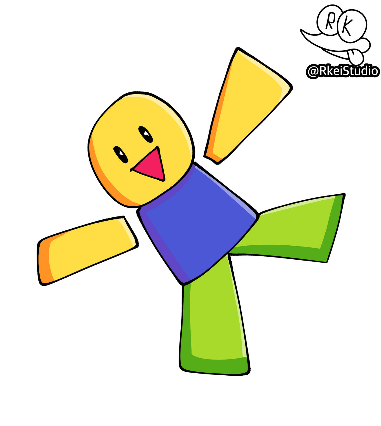 Happy Roblox Noob by RkeiStudio on DeviantArt