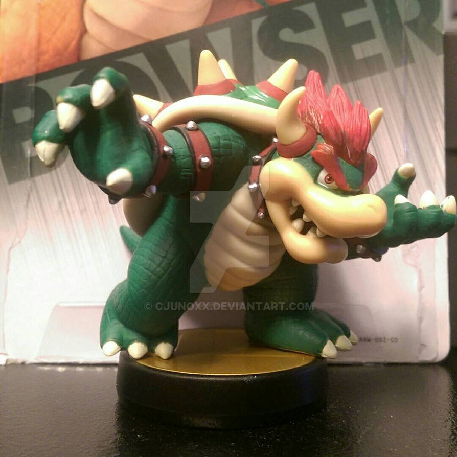 My custom green Bowser amiibo by Cjunoxx on DeviantArt