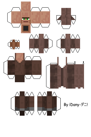 Minecraft Papercraft Villager Template