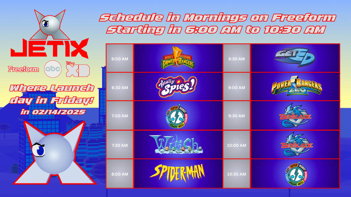 Jetix Racing Game Jetix on Freeform | Schedule | (Launch Day) by MegaJetix on DeviantArt