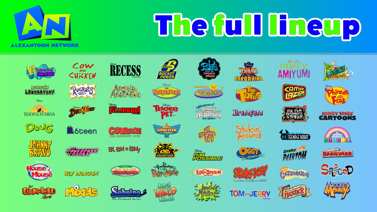 Alexantoon Network - The Full Lineup by MegaJetix on DeviantArt