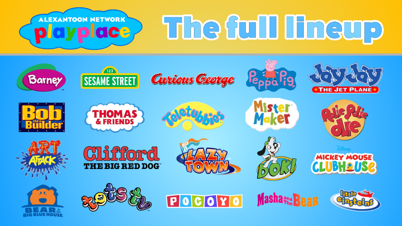 Program Lineup Full Deviantart Alexantoon Network Playplace - The Full Lineup by MegaJetix on DeviantArt