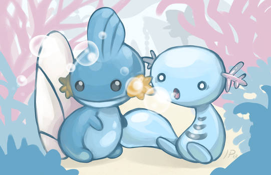 Mudkip and Wooper -blub blub-