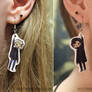 BBC Sherlock and Watson Earrings