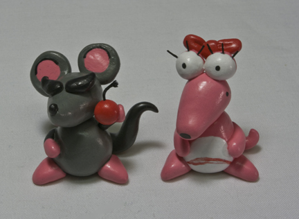 SMB2:  Sculpey Mouser and Birdo