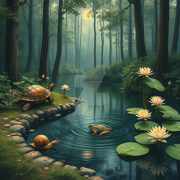 Turtle Frog Deviantart Tellegen 15 - Turtle, Snail and Frog by bigmike2545 on DeviantArt