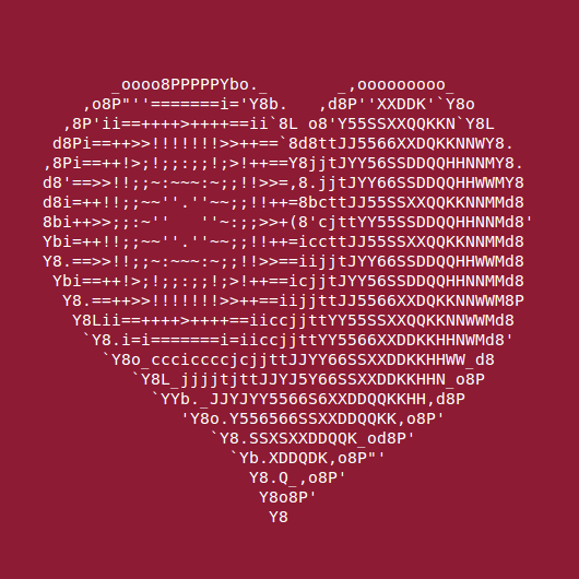 ASCII heART