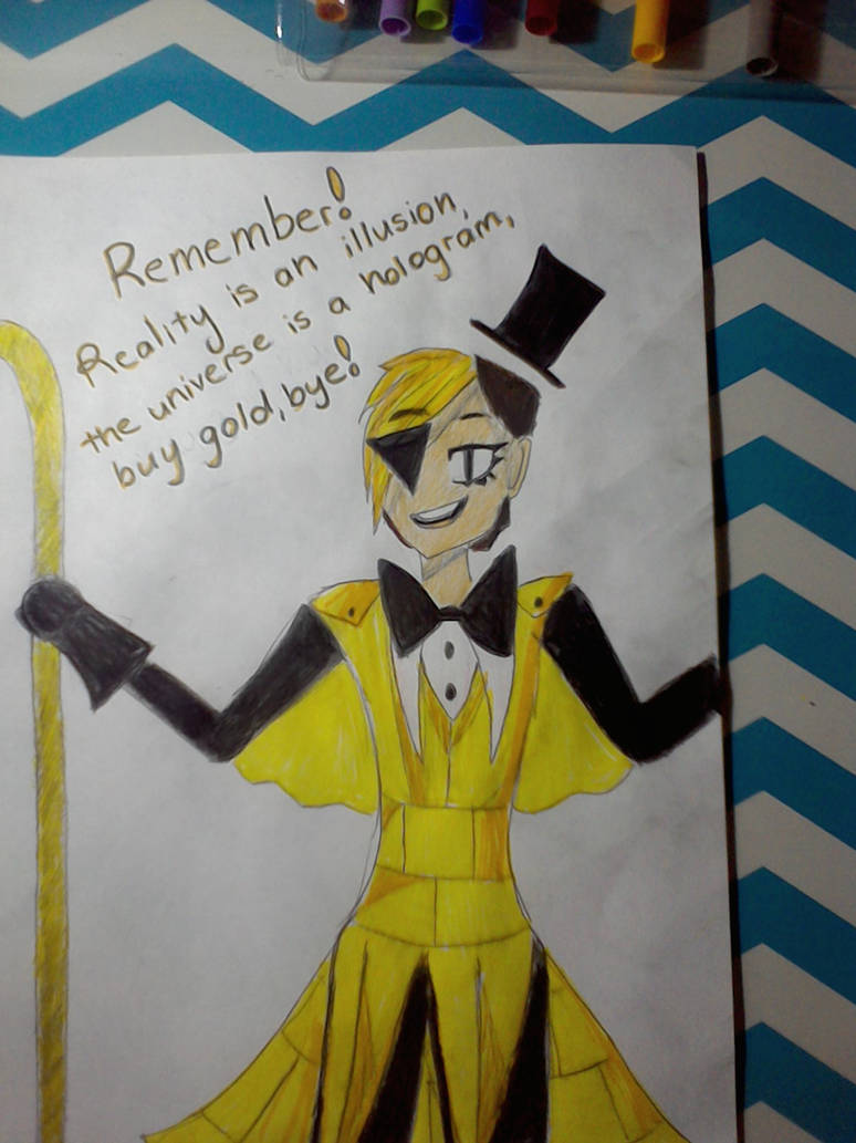 Bill Cipher Drawing by WhiteFox1105 on DeviantArt