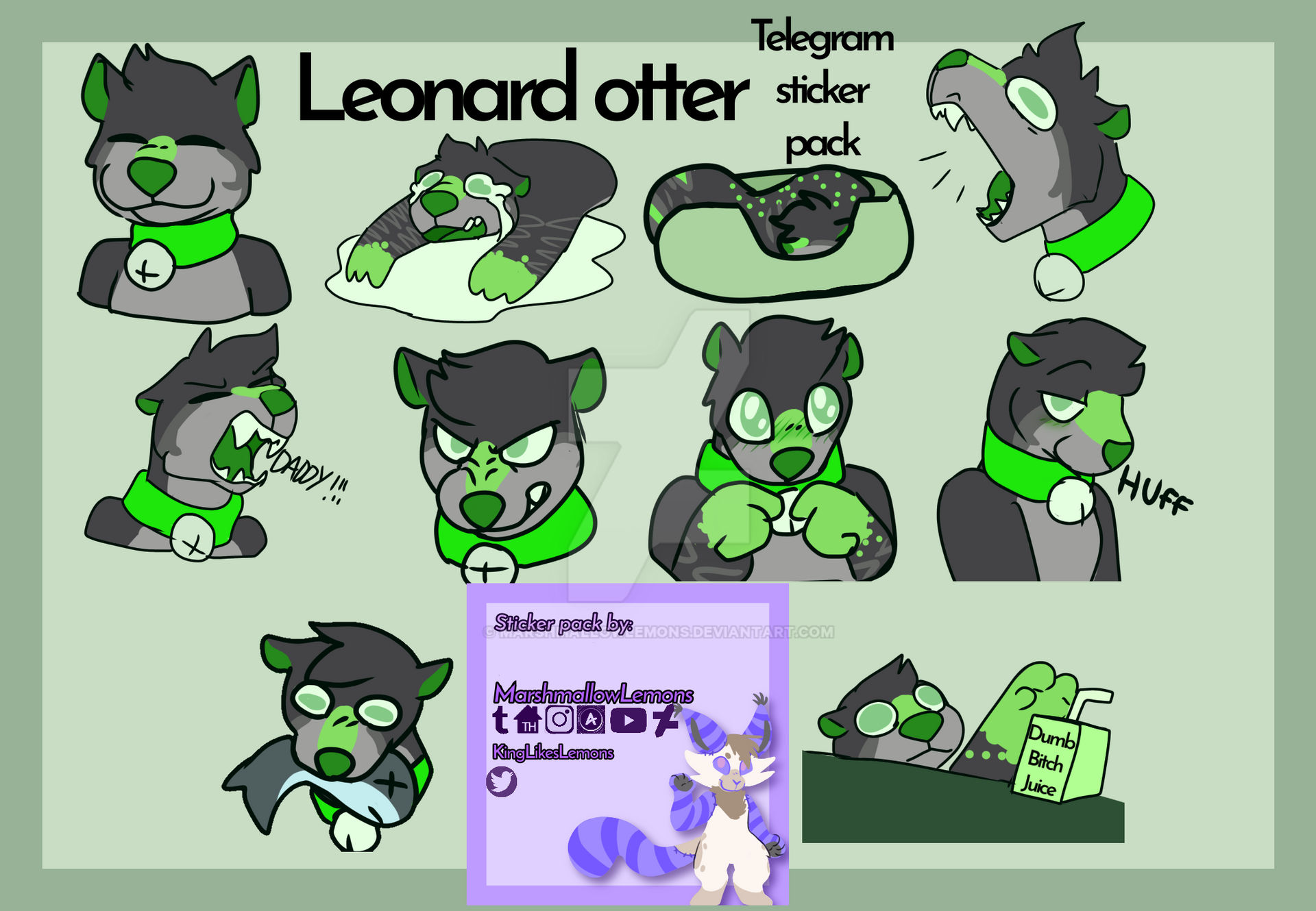 sticker pack commission -simple