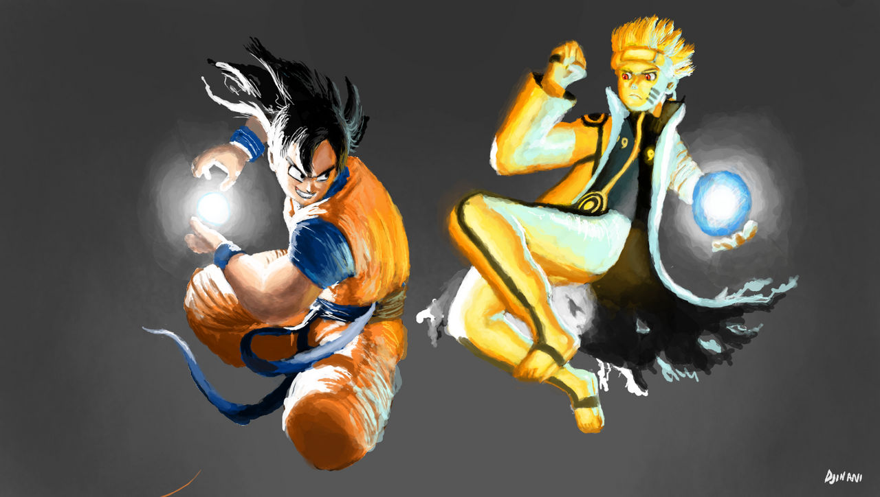 Goku vs Naruto by DjinaniDrawing on DeviantArt