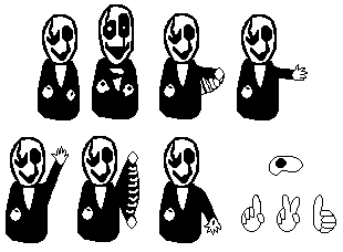 Pre Core Gaster Undertale - HD Gaster sprites by BobDaScatcherGuy on DeviantArt